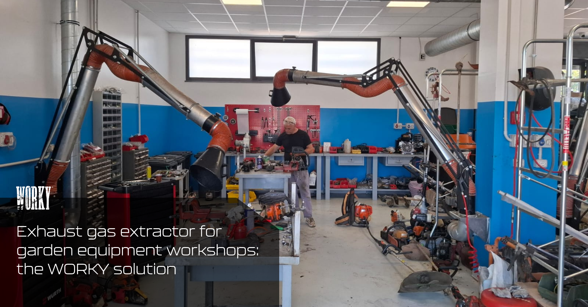 Exhaust Gas Extractor for Garden Equipment Workshops Exhaust Gas Extractor for Garden Equipment Workshops